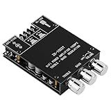 ZK-1002T Placa Amplificadora Bluetooth 2-0CH 100W-2 Mini Amplificador De áudio Com Controle De Agudos E Graves- Entradas BT E AUX- Módulo Amplificador Estéreo DC 9-24V Para Alto-falantes Domésticos