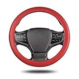 ZKFAR 1 Capa De Volante Redonda Em Forma De D Para Carro Capa Universal De Silicone De 38 Cm Protetor De Volante Respirável Antiderrapante Acessórios De Interior De Carro Unissex Vermelho 