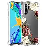 Zoeirc Capa Para Huawei P30 Pro VOG L29 VOG L04 Capa Transparente Para Meninas E Mulheres Capa Protetora Transparente De TPU Macio à Prova De Choque Para Huawei P30 Pro Flor De Flor 