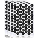 Zonon 4 Folhas De Borracha PEVA Preta Antiderrapante Hexagonais Adesivos Para Telefones Teclados Máquinas De Jogos Controles De Mouse à Prova D água 