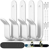 Zonon 4 Peças De Clipes Horizontais De Montagem Na Parede Para Snowboard Rack De Parede Skate Suporte De Parede Suporte De Exibição Para Interior Snowboard Sala De Armazenamento Garagem Casa Longboard