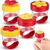 Zopeal 4 Peças Alimentador De Pulso De Beija Flor Para Beija Flor Ao Ar Livre Alimentador Manual Poleiro Com Alça Ajustável Mini Ferramentas De Alimentação Manual Estilo De Anel 