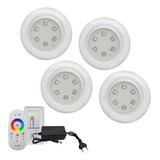 Zpt Kit Luminaria Piscina Rgb 4 Superleds Com Módulo Rgb Fonte 12v