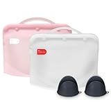 ZÜCÜBéBé Bolsa Esterilizadora A Vapor De Silicone Para Micro Ondas Para Mamadeiras Bolsa Esterilizadora Reutilizável Para Peças De Bomba E Acessórios Para Crianças Bolsas Esterilizadoras Fáceis De U