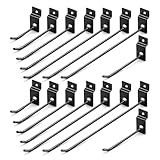 ZUDKSUY 100 Ganchos De Parede De Ripas 5 Tamanhos 6 4 6 8 25 Cm Ganchos De Parede Ripas Pretas Ganchos De Metal Para Joalherias Supermercados Lojas De Roupas Ferragens Garagens Salas De