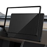 Zumyzu Capa De Console Central Tesla Model 3 Para Modelo 3 Apenas 2024 Moldura Protetora De Tela Protetor De Borda De TPU Macio Acessórios Internos De Para Choques Preto