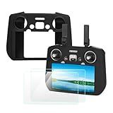 ZWLLKJGS Capa Protetora De Silicone Para Controle Películas Protetoras De Tela HD Para Dji Mini 4 Pro Dji Air 3 Dji Neo Drone RC 2 Acessórios De Controle Remoto Preto 