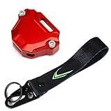 ZYAKOMO Adequado Para Kawasaki Ninja 650 Ninja 500 Ninja 400 Ninja 1000SX ZX 10R ZX 6R ZX4RR CNC Chaveiro De Capa De Motocicleta Vermelho Red