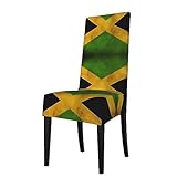 ZYVIA Capa De Proteção Para Cadeira De Jantar Confortável Elástica Removível Para A Maioria Das Cadeiras Parson Costurada Para Um Ajuste Seguro Bandeira Jamaicana Antiga