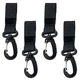 ZZHXSM 4 Peças Ganchos De Velcro Giratórios De 360 Graus Pretos Para Caiaque Clipe De Armazenamento Acessório De Prancha De Remo De 16 X 2 Cm Para Prender Cadeira De Rodas De Caiaque Andador 